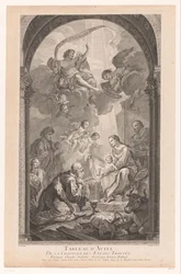 Tillbedjan av kungarna Tableau d