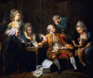 Brutet kontrakt, målning av Jeaurat Etienne (1699-1789), Frankrike