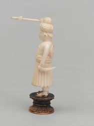 Svart bonde, schackpjäs, Indien, omkring 1820