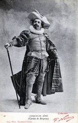 Constant Coquelin aka som Coquelin aîné (1841 - 1909) i Cyrano de Bergeracs kostym (foto)