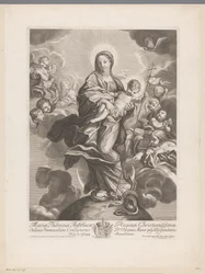 Mary med barn på jordklotet