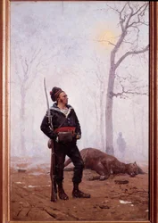 Soldat från marininfanteriet 1876 Målning av Etienne Berne Bellecour (1838-1910)
