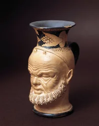 Etruskisk civilisation, vas med Silenus ansikte