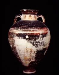 Etruskisk civilisation: vindamfora av typ SOS, från Cerveteri, nekropolen i Monte Abatone, Italien - 675-625 f.Kr.