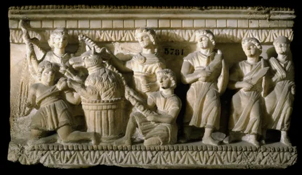 Etruskisk konst: "" Ulysses och hans följeslagare under deras möte med Circe"" (Odyssee d