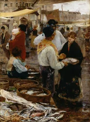 Fiskmarknad i Venedig