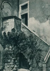 Ett lugnt hörn av Taormina, Sicilien, Italien, 1927