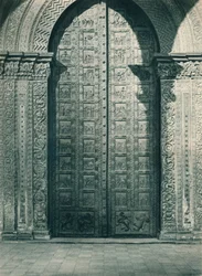 Dörrar till katedralen i Monreale, Sicilien, Italien, 1927