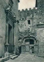 Entré till en kyrka, Taormina, Sicilien, Italien, 1927