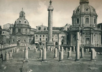 Forum av Trajanus, Rom, Italien, 1927