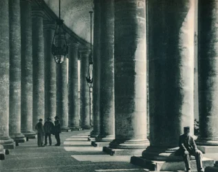 Del av pelargången vid Petersplatsen, Rom, Italien, 1927