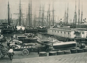 Hamnen i Neapel, Italien, 1927
