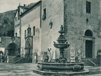 Offentlig fontän, Palermo, Sicilien, Italien, 1927