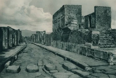 Gata mellan ruiner, Pompeji, Italien, 1927