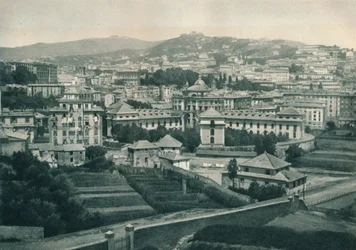Utsikt över Genua, Italien, 1927