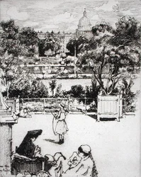 Parisisk park, från 
