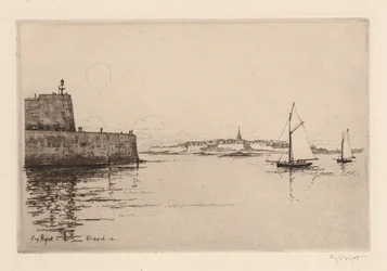 Saint-Malo sett från Dinard Saint-Malo sett från Dinard, 1914.