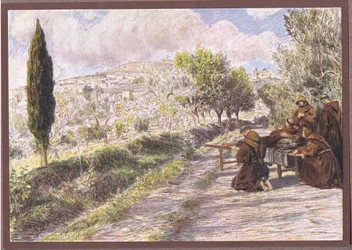 St Francis välsignar staden Assisi, 1919