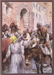 St Francis predikar i Bologna, 1919