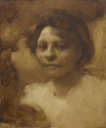 Madame Case, efter september 1900, troligen sommaren 1901 (olja på tyg)