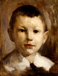 Studie till porträttet av Marcel Lacarriere (olja på duk)