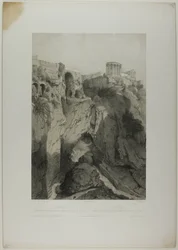 Tivoli: Vestas tempel och sibylla och ruinerna av Neptunus grotta, tavla nitton från Italie Monumentale et Pittoresque