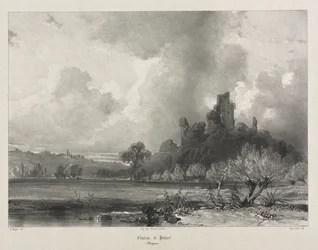 Pittoreska och romantiska resor i det antika Frankrike. Bretagne: Chateau de Penhoet.