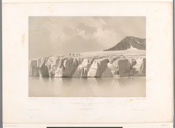 Utsikt över Märjelensee och Aletschglaciären Le Lac Merill et le Glacier d