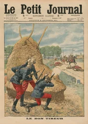 Ett bra skott, illustration på framsidan av omslaget från "Le Petit Journal", supplement illustre, 8 november 1914.