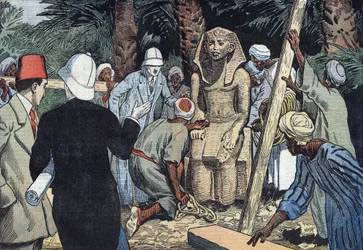 Upptäckt från statyn av Sesostris III år 1862