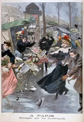 Orkan på boulevarderna, Paris, 1900
