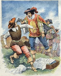 Illustration till "Les Trois Mousquetaires" (De tre musketörerna)