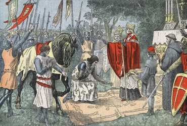 Philippe Auguste före slaget vid Bouvines den 27 juli