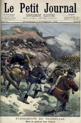 Sydafrika - Boerkriget. General Boer Viljoens död. Teckning av Damblanc. Le Petite Journal, 5 november