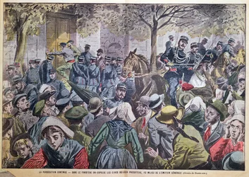 Utvisningen av präster från deras presbyterier i Finistere, Bretagne, illustration från tidskriften "Le Pelerin", 27 oktober 1907