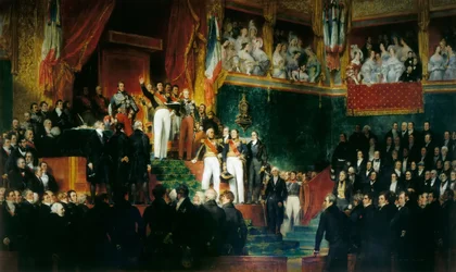 Louis-Philippe I svurs in som kung inför deputeradekammaren, 9 augusti 1830