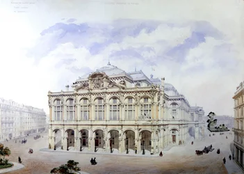 Opéra Garnier i Paris år 1850 av Eugène Viollet-le-Duc (1814-1879)