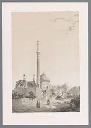 Baba Sukhte-moskén med Bagh-e-Ghoushkhane-minareten i Isfahan Moskén Baba-Souctah Ispahan (titel på objektet) Persiska landskap (serietitel) Perse modern (serietitel)