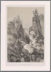 Kanjonen av berget Kuh-e Pir Zan i Iran Defilé de Pir-a-Zan (Fars) (titel på objekt) Persiska landskap (serietitel) Perse modern (serietitel)