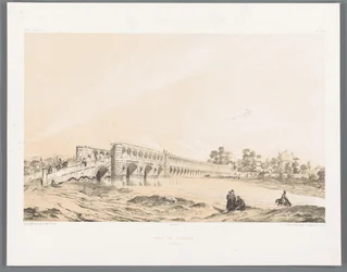 Si-o-se Pol eller Allahverdi-Khan-bron i Isfahan Pont de Djoulfa Ispahan (titel på objekt) Persiska landskap (serietitel) Perse modern (serietitel)