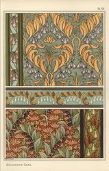 Salomos sigill, Polygonatum multiflorum, som designmotiv i tapeter, bårder och tyg