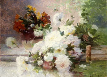 Ett stilleben med höstblommor