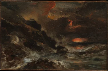 En storm utanför Normandiekusten