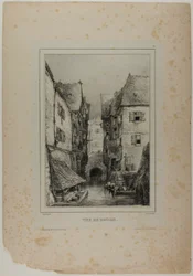 Vy över Rouen, plansch tre