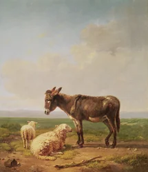 Ass och får, 1849 (olja)