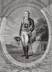 Manuel Godoy y Alvarez de Faria, graverad av Blanpain, från 