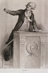 Porträtt av Georges Jacques Danton (1759-94) (gravyr)