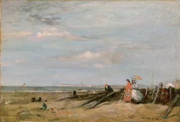En strandscen i Trouville, 1860-talet