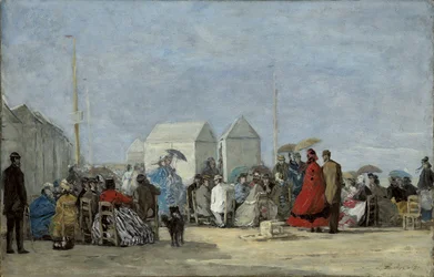 Strandscen i Trouville; Strandscen i Trouville, 1864