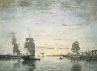 Ingången till hamnen, Le Havre, 1883.